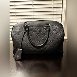 LOUIS VUITTON BLACK EMPREINTE SPEEDY BANDOULIERE 30 NM